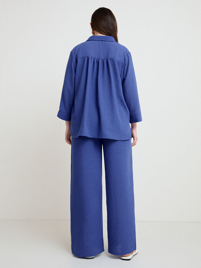 PANTAL&Oacute;N R&Uacute;STICO ANCHO Azulon