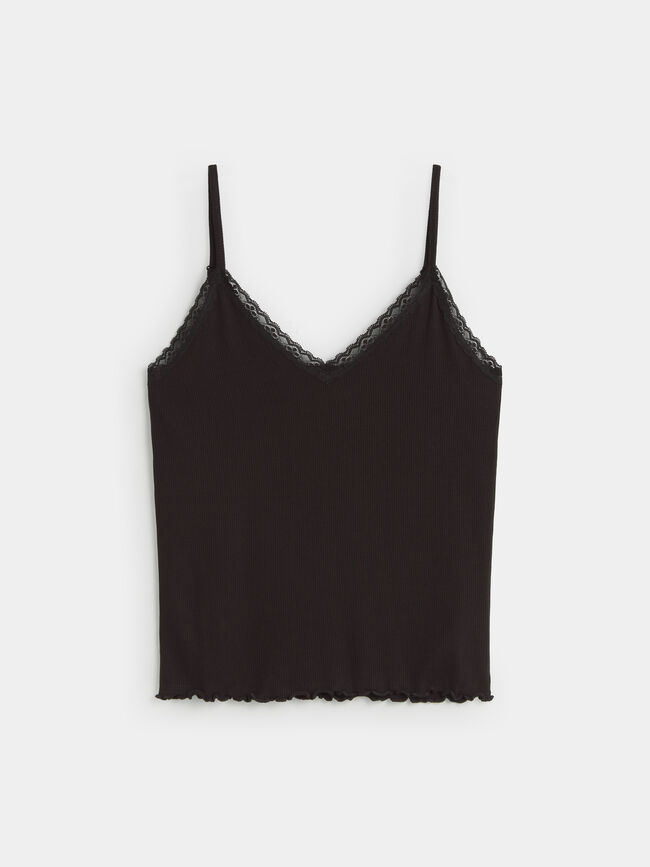 TOP LENCERO Negro