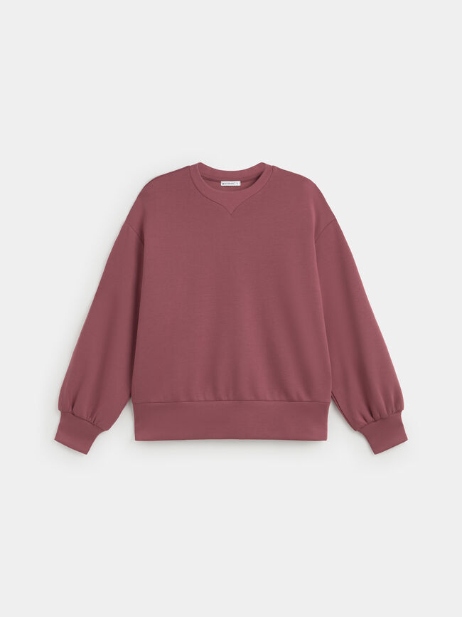 SUDADERA MANGA ABULLONADA Blush