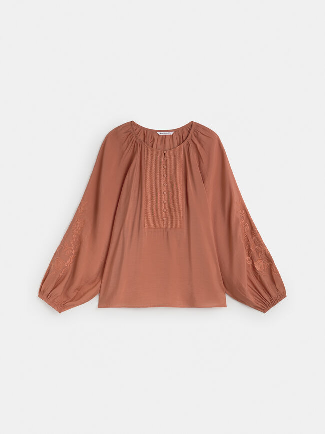 BLUSA CANESU LISA Arcilla