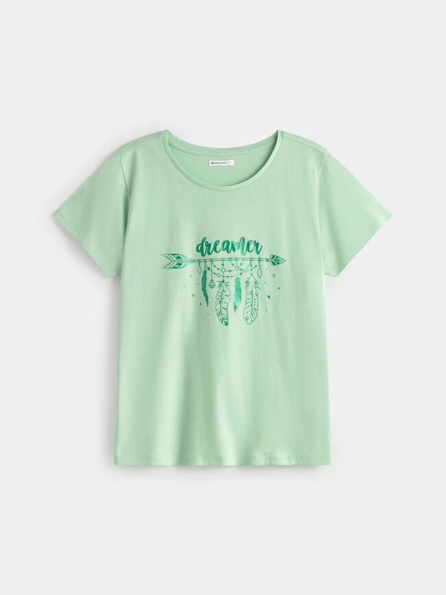 CAMISETA POSICIONAL PLUMAS Menta