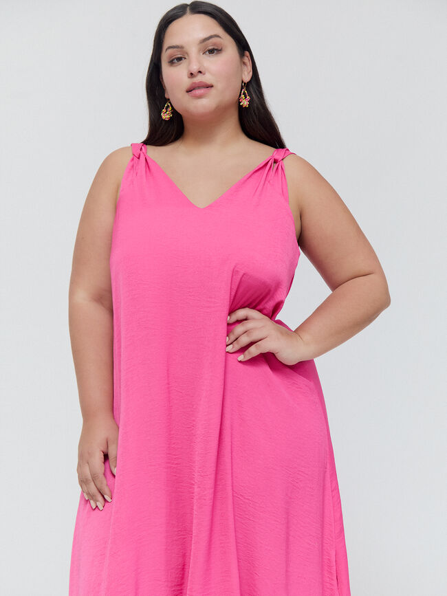 VESTIDO LARGO Fucsia Oscuro