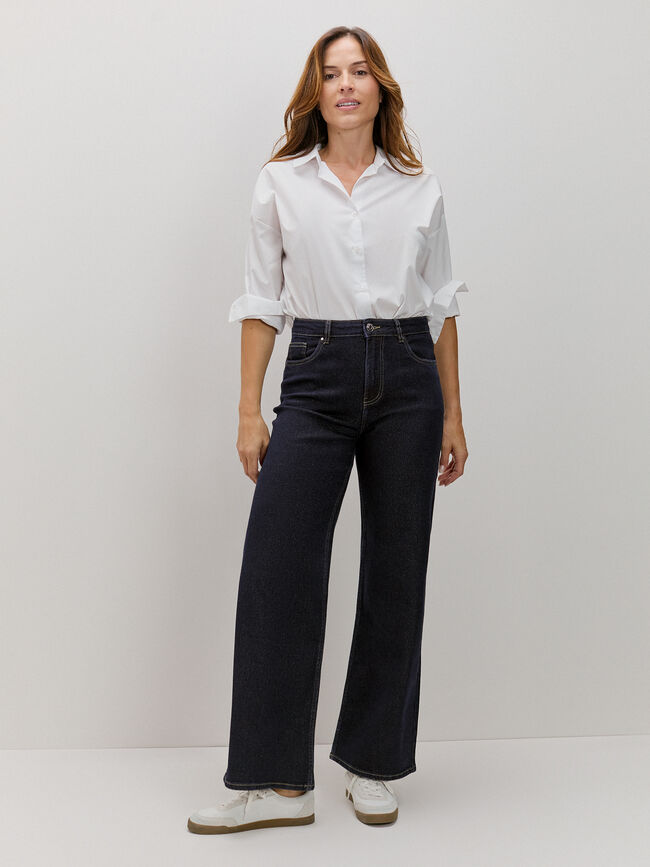 WIDE LEG DETALLE BRILLO Rinse Wash