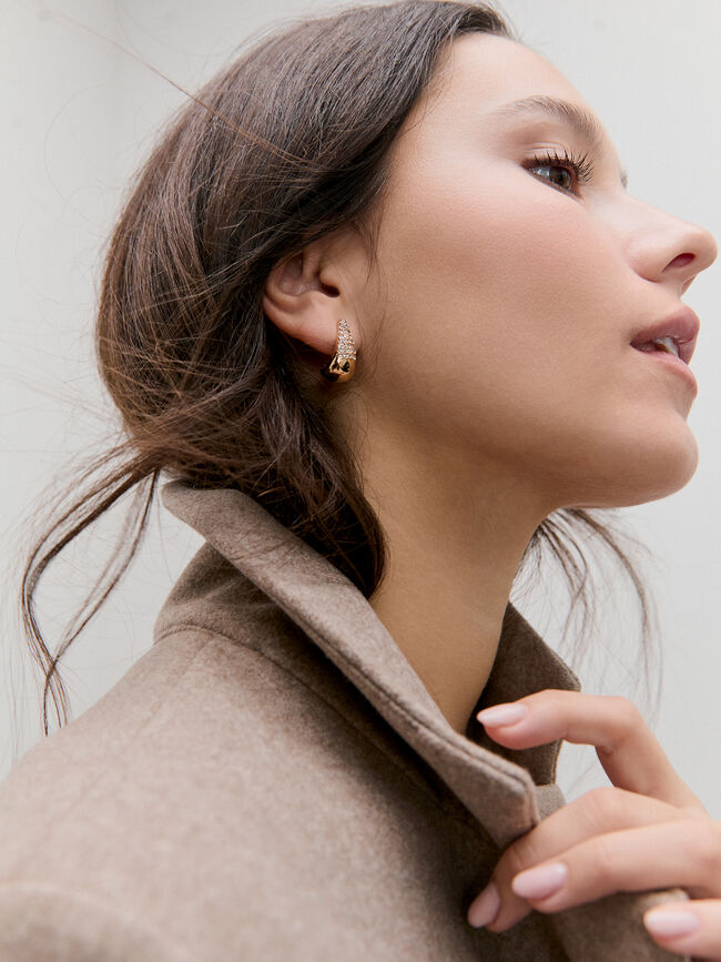 PENDIENTES DORADOS BRILLO Gold