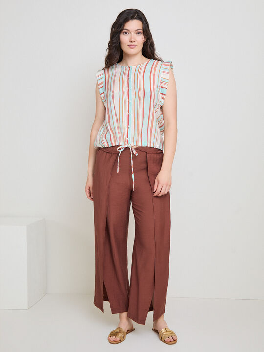 BLUSA TUNEL RAYAS Turquesa image number null