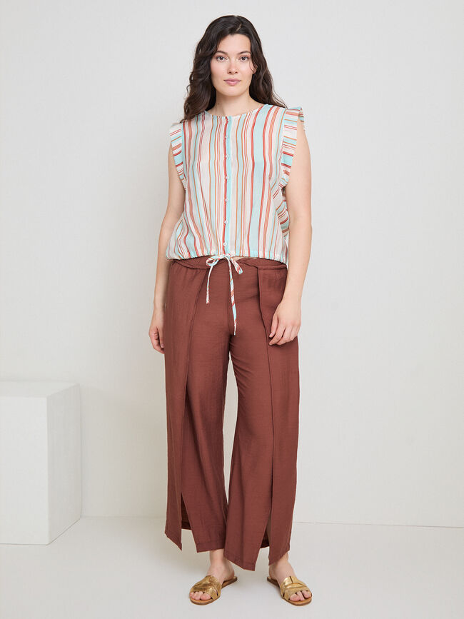 BLUSA TUNEL RAYAS Turquesa