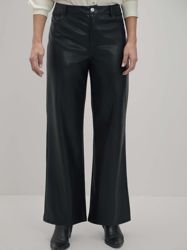 PANTALON POLIPIEL RECTO Negro