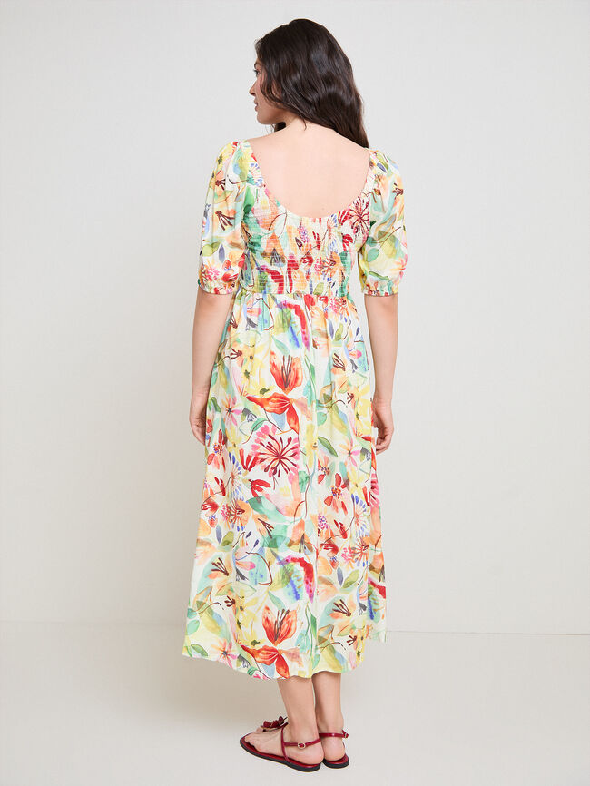VESTIDO GOMA CANILLA Rojo