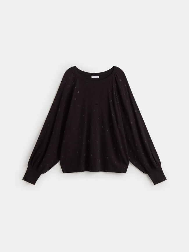 JERSEY ABULLONADO TERMOFIJADO Negro