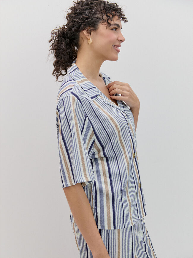 CAMISA TEXTURA ESTAMPADA Rayas 1