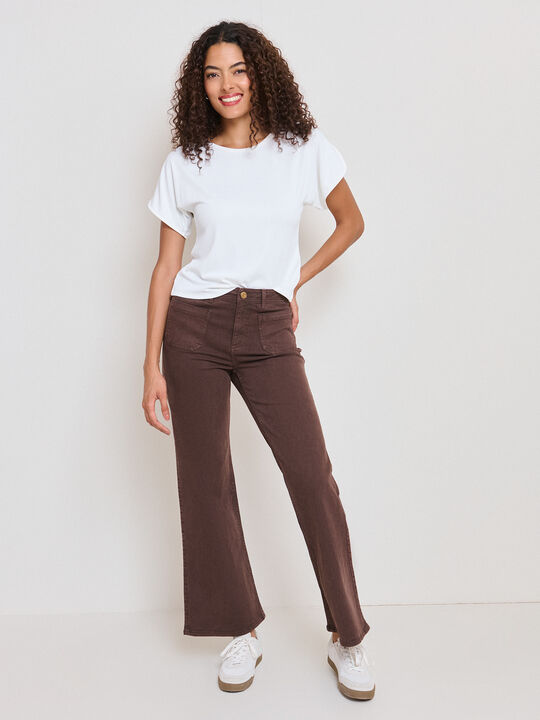 WIDE LEG BOLSILLOS Marron chocolat image number null