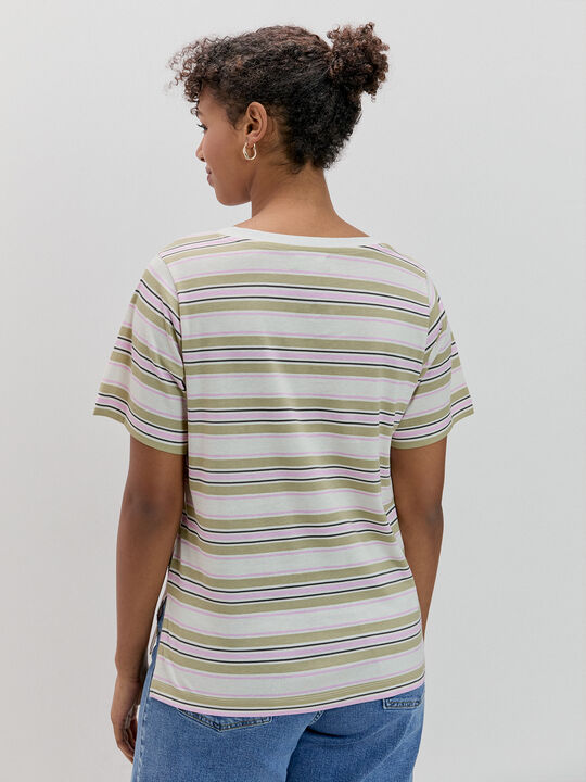 CAMISETA CUELLO PICO Rayas 1 image number null