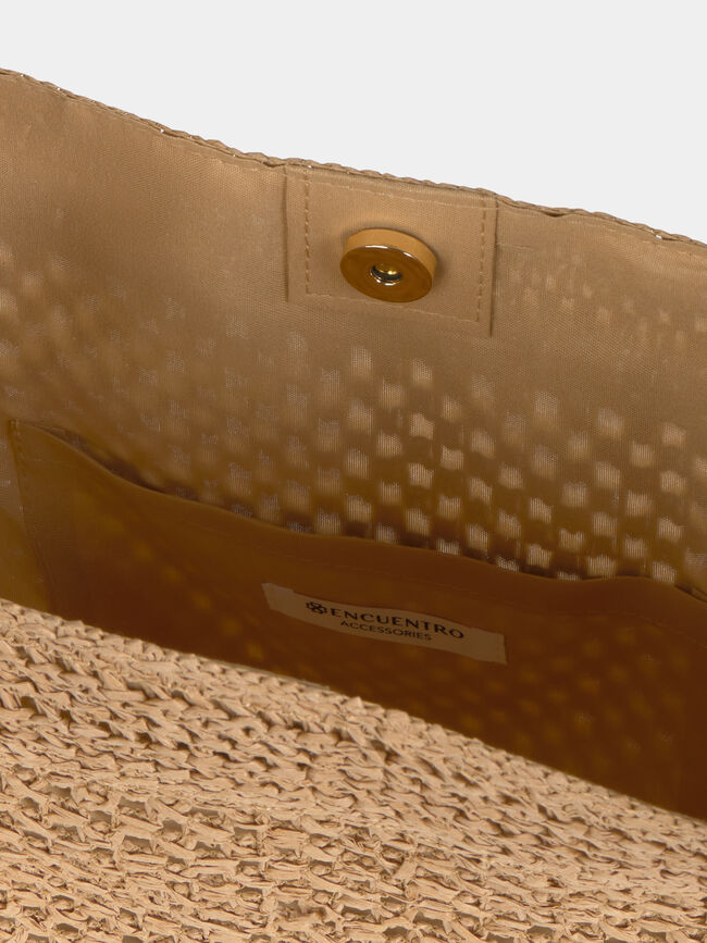 BOLSO RAFIA HOMBRO Beige