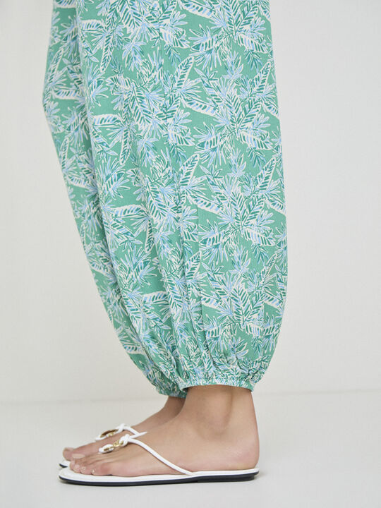 PANTAL&Oacute;N BOMBACHO ESTAMPADO Hoja image number null