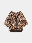CHAQUETA FLUIDA ESTAMPADA Camel