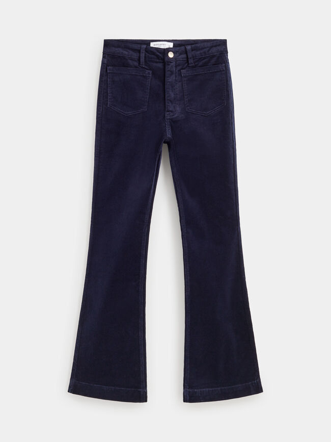 PANTALÓN PANA ACAMPANADO Azul Marino