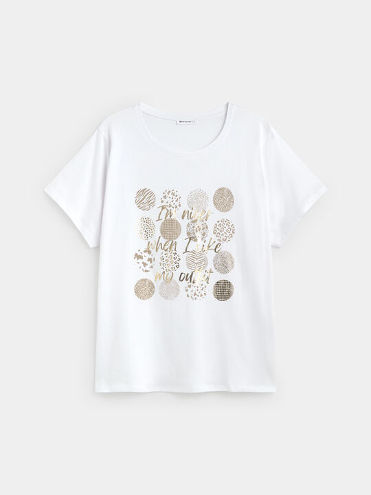CAMISETA ANIMAL PRINT Blanco Optico image number null