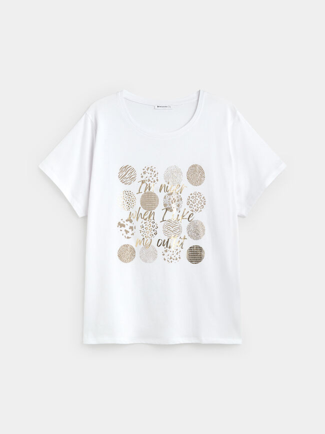 CAMISETA ANIMAL PRINT Blanco Optico