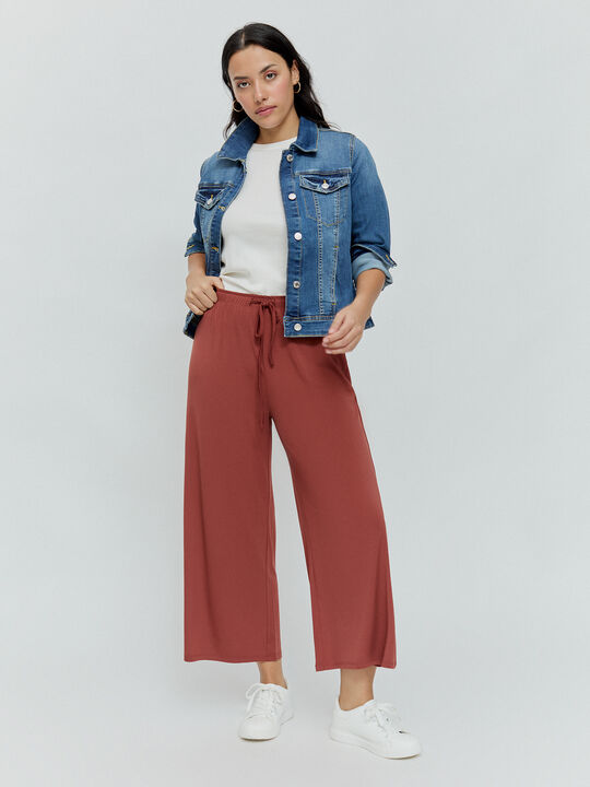 PANTALON RECTO Marron/Naranja image number null