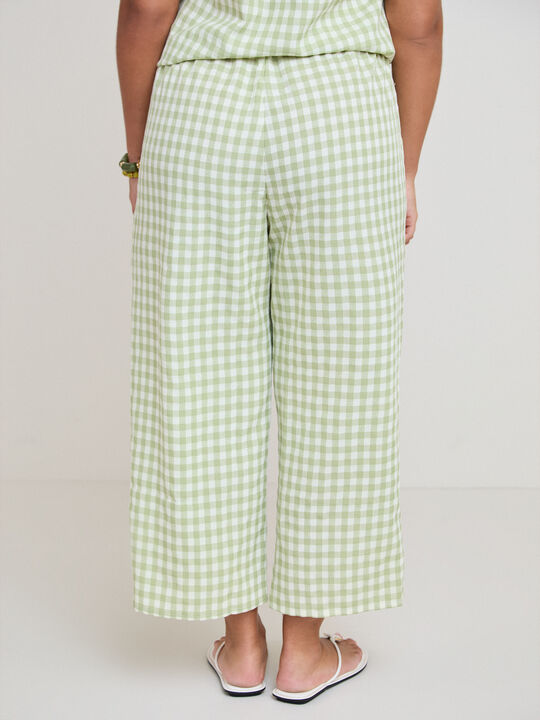 PANTALON  VICHY kaki claro image number null