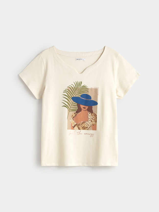 CAMISETA POSICIONAL CHICA Crudo