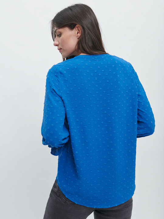 Blusa bordado Plumeti Azul Real image number null