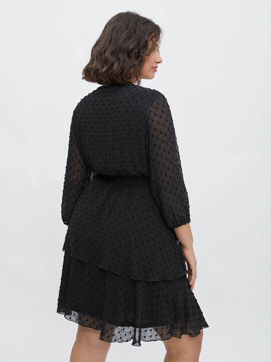 VESTIDO PLUMETI Negro image number null