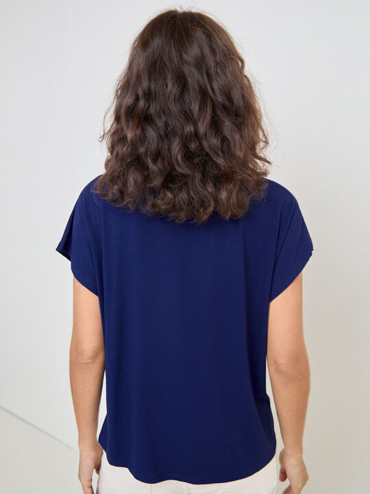 CAMISETA CUELLO POLO Azul Noche image number null