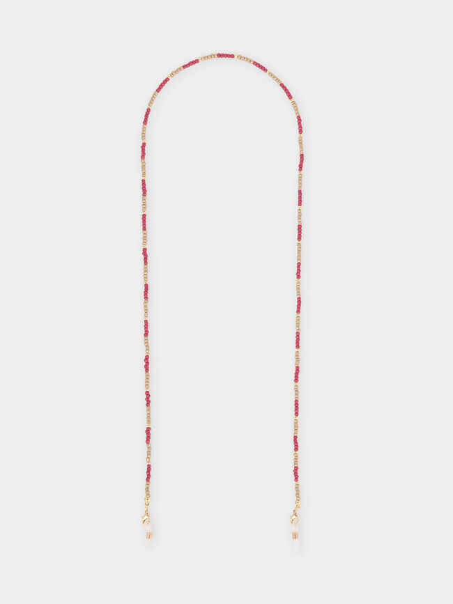 CADENA GAFAS BOLAS Fucsia