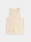 TOP CUELLO REDONDO Crudo