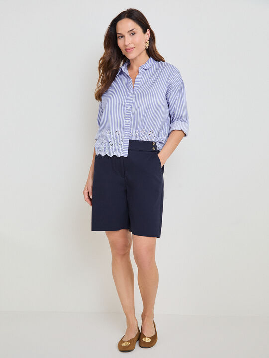 SHORT DETALLE CINTURILLA Azul Marino image number null