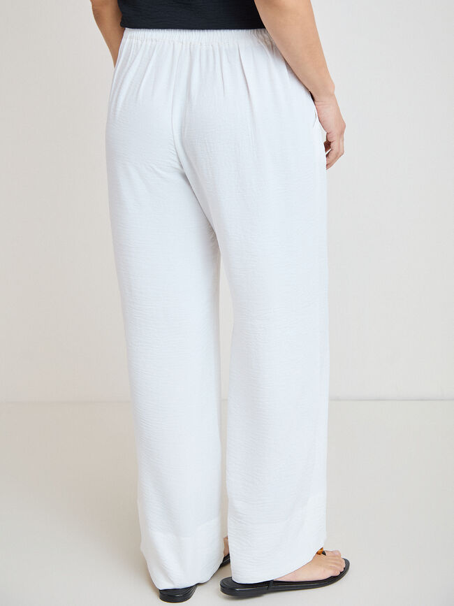 PANTALON ANCHO CINTUR&Oacute;N Blanco Optico