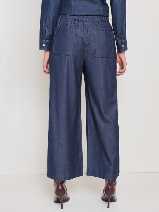 PANTALON INDIGO FLUIDO Dark blue image number null