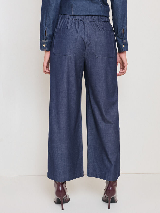 PANTALON INDIGO FLUIDO Dark blue