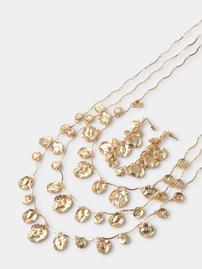 PACK COLLAR PENDIENTES Oro