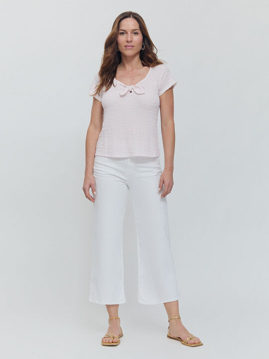 CAMISETA NUDO VICHY Rosa image number null