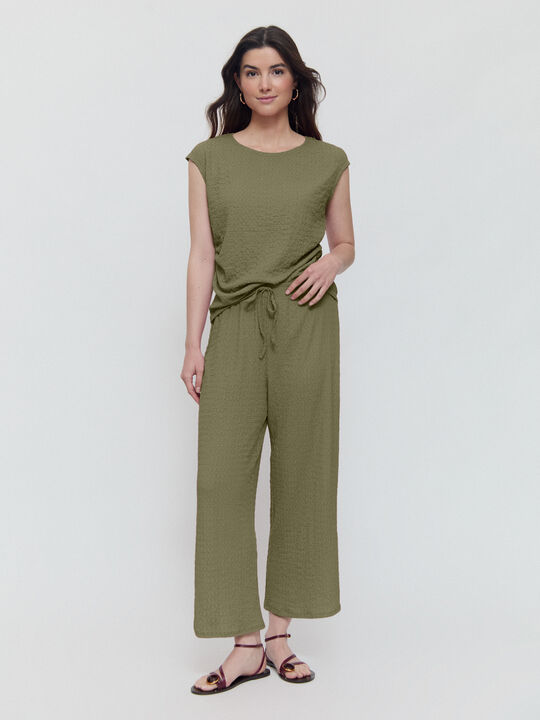 CAMISETA FRUNCE LATERAL Kaki image number null