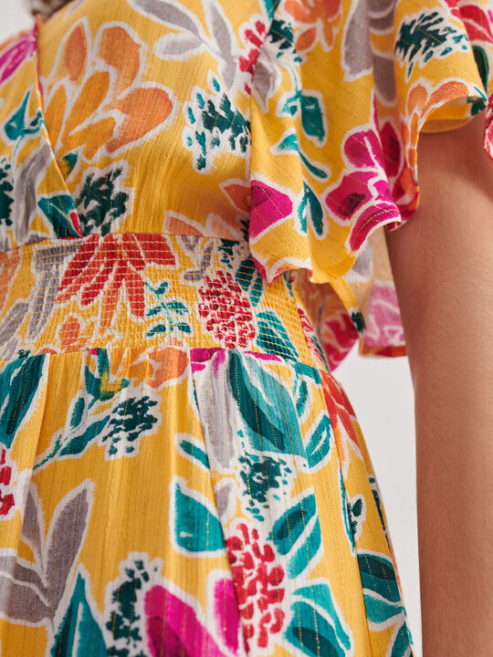 Vestido print Mostaza image number null