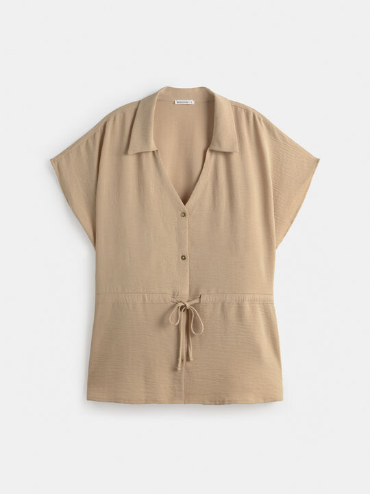 BLUSA SAFARI Camel image number null