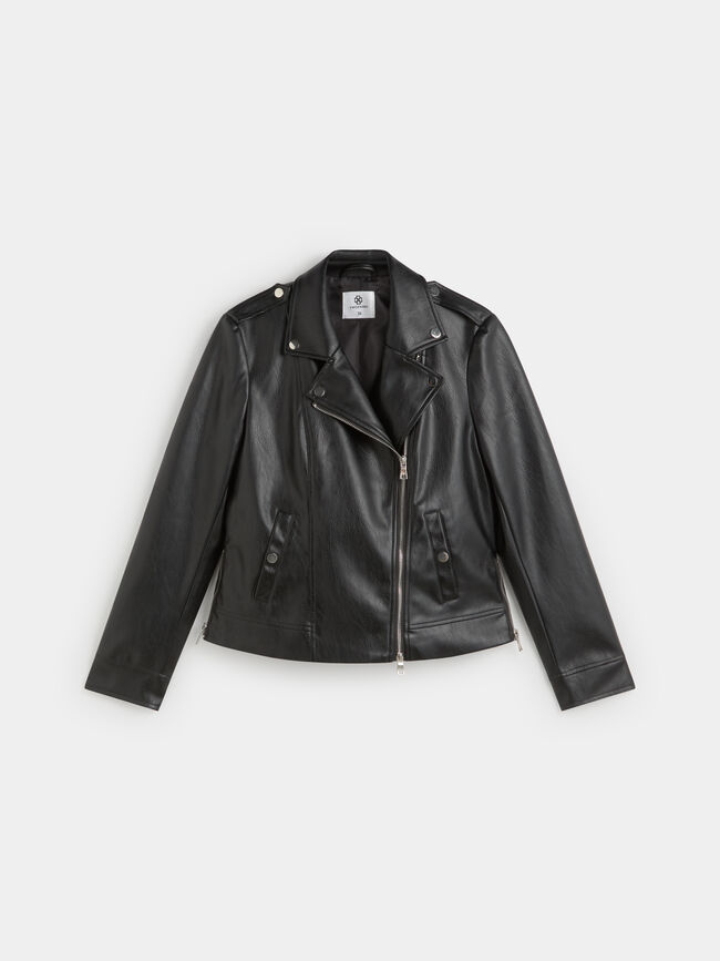 CAZADORA CREMALLERA CRUZADA Negro