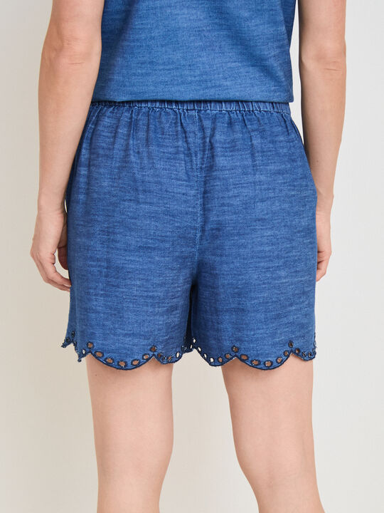 SHORT VAQUERO TROQUELADO Dark blue image number null