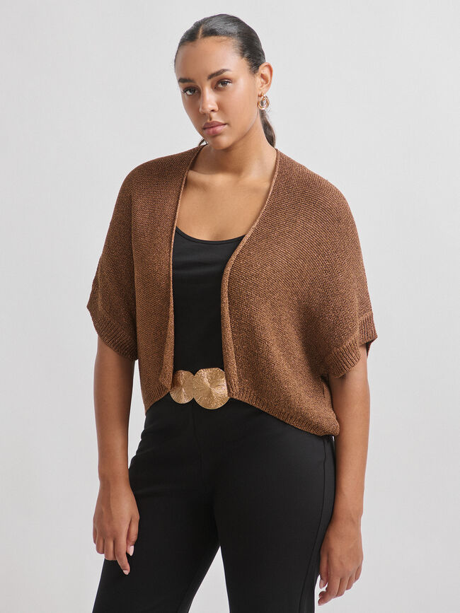 CARDIGAN BRILLO Marron