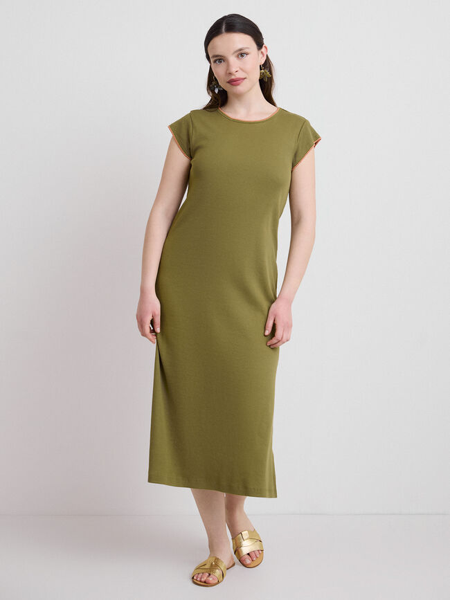 VESTIDO CANALE MIDI Kaki