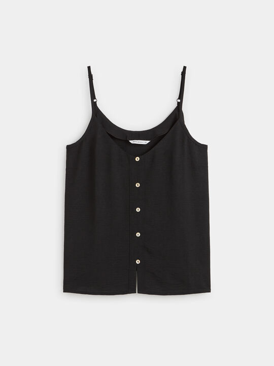 TOP fluido botones Negro image number null