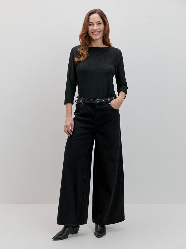 CAMISETA MANGA LARGA Negro