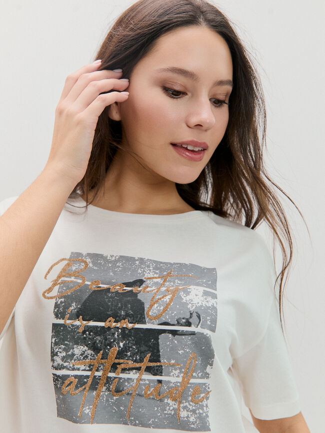 CAMISETA MUJER BAILANDO Crudo