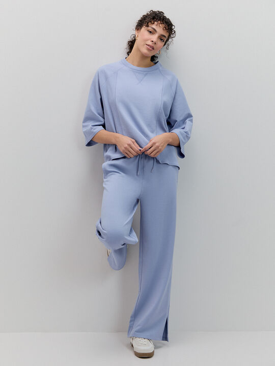 PANTALON CINTURON Azul Chambray image number null