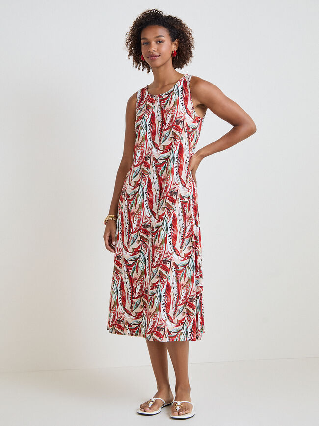 VESTIDO DTY ESTAMPADO JUNIO Rojo