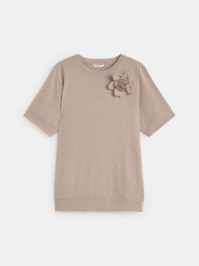 CAMISETA FLOR 3D Piedra