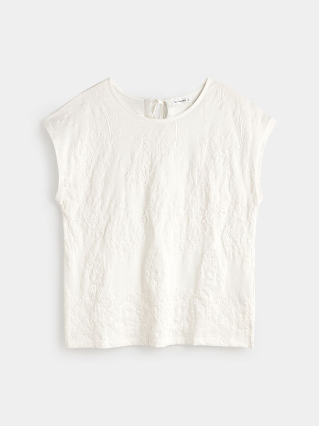 CAMISETA POSICIONAL FLORES Blanco Optico